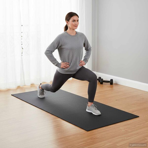 vidaXL Sport Protection Mat Black 120 x 60 x 0.6 cm PVC