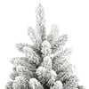 vidaXL Artificial Christmas Tree Green and White 210 cm PVC and Metal