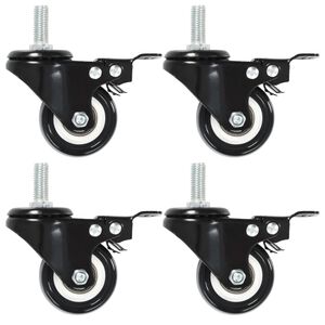 vidaXL Swivel Casters with Brakes 4 pcs 50 mm