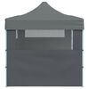 vidaXL Folding Pop-up Partytent with Sidewalls 3x6 m Anthracite