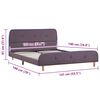 vidaXL Bed Frame without Mattress Taupe Fabric 135x190 cm Double
