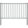 vidaXL Fence Panel with Posts Powder-coated Steel 1.81x1.25 m Anthracite