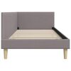 vidaXL Corner Bed Frame with Headboard Taupe 90 cm x 200 cm Velvet