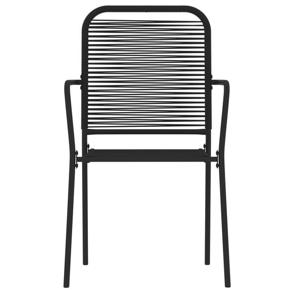 vidaXL 3 Piece Garden Dining Set Black