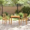 vidaXL Dining Chair 4 pcs Brown 62 x 55 x 94 cm Solid Teak Wood