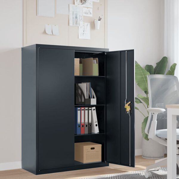 vidaXL File Cabinet Anthracite 90x40x140 cm Steel