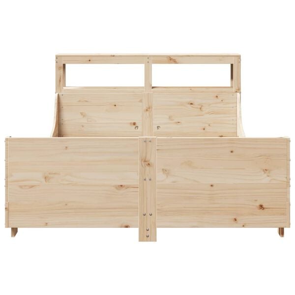 vidaXL Bed Frame without Mattress 120x190 cm Small Double Solid Wood Pine