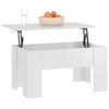 vidaXL Coffee Table High Gloss White 79x49x41 cm Engineered Wood