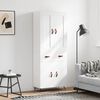 vidaXL Highboard White 69.5x34x180 cm Engineered Wood