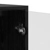 vidaXL Highboard Black Oak 68 x 37 x 142 cm Engineered Wood