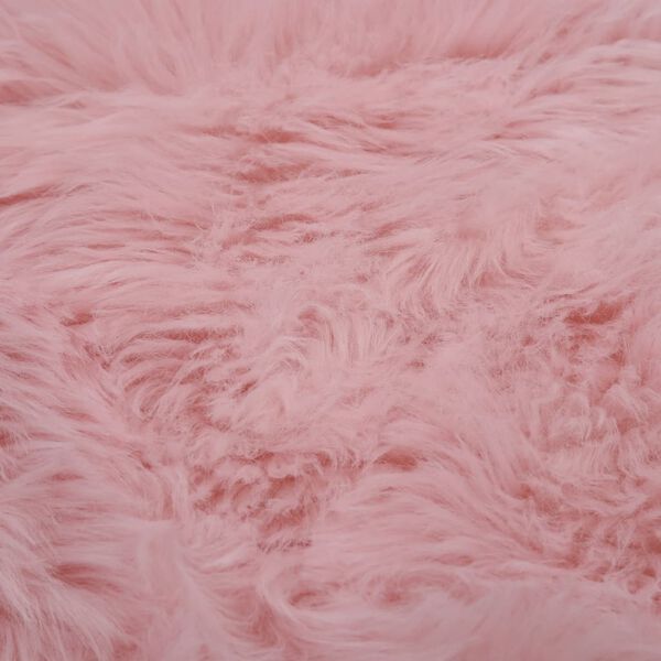 vidaXL Rug 60x90 cm Faux Sheep Leather Pink