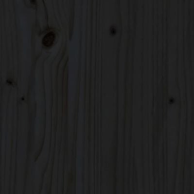 vidaXL Day Bed Black 80x200 cm Solid Wood Pine