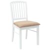 vidaXL Dining Chairs 2 pcs White 50 x 52.5 x 91 cm Solid Rubber Wood