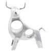 vidaXL Bull Sculpture Silver 22 x 9.5 x 34 cm Aluminium