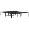 vidaXL Metal Bed Frame without Mattress Black 140x200cm