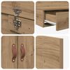 vidaXL Storage Bed Frame with Drawer Artisan Oak 80 cm Engineered Wood