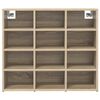 vidaXL Shoe Cabinet Sonoma Oak 77.5 x 30 x 67 cm Engineered Wood