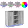 vidaXL LED Sideboard Grey Sonoma 90 x 32 x 75 cm Engineered Wood