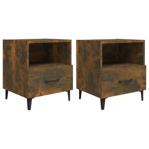 vidaXL Bedside Cabinets 2 pcs Smoked Oak Engineered Wood