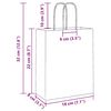 vidaXL Paper Bags 250 pcs with Handles Yellow 18x8x22 cm