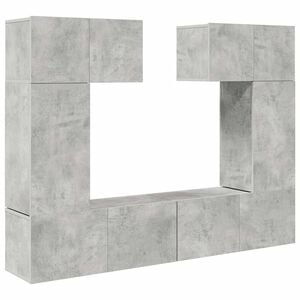 vidaXL 6 Piece TV Cabinet Set Concrete Grey Engineered Wood