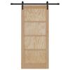 vidaXL Sliding Door Brown 86 x 198.5 cm Solid Pine Wood