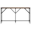 vidaXL Console Table Smoked Oak 140x23x75 cm Engineered Wood