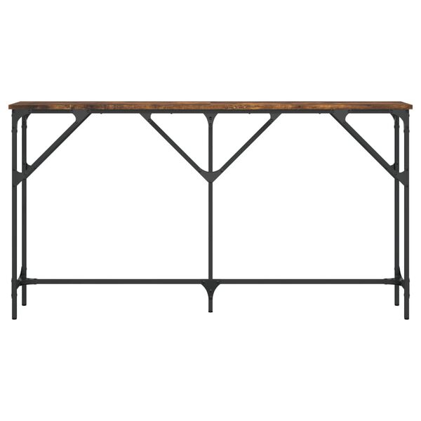 vidaXL Console Table Smoked Oak 140x23x75 cm Engineered Wood