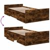 vidaXL Bed Frame with Drawers without Mattress Smoked Oak 75x190 cm Small Single