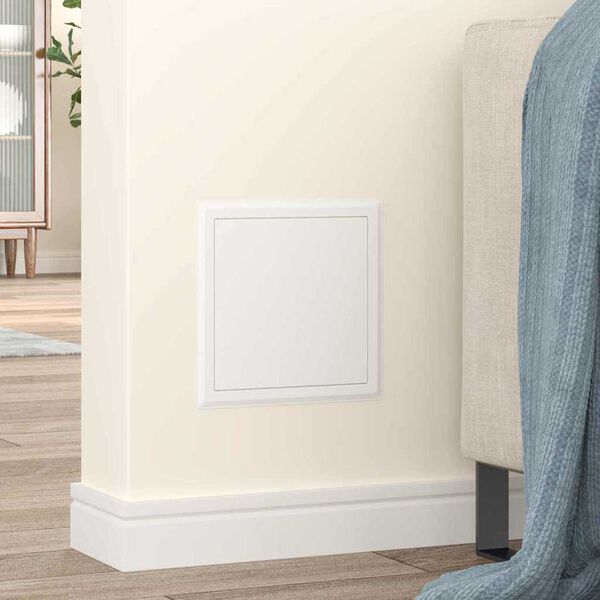 vidaXL Access Panel 2 pcs White 23 x 23 x 3 cm Steel