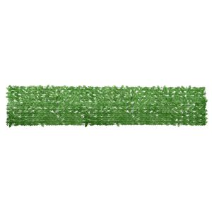 vidaXL Balcony Screen with Green Leaves 400x75cm