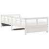 vidaXL Daybed with Mattress White 90x200 cm Solid Wood Pine