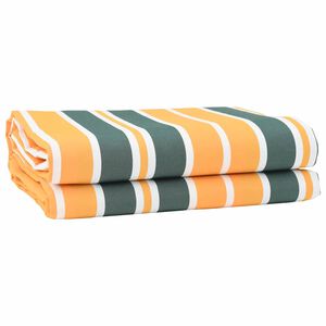 vidaXL Awning Replacement Fabric Green and Yellow 1000 x 160 cm