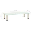 vidaXL TV Stand Frosted 80x35x17 cm Tempered Glass