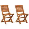 vidaXL Children's Folding Chairs 2 pcs Solid Eucalyptus Wood