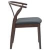vidaXL Dining Chair 2 pcs Light Brown and Black Solid Rubber Wood