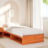 vidaXL Day Bed with Mattress Wax Brown 90x200 cm Solid Wood Pine