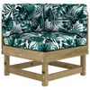 vidaXL Corner Sofas with Cushions 2 pcs Impregnated Wood Pine