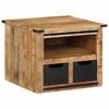 vidaXL Coffee Table with Drawers 50x50x40 cm Solid Wood Mango
