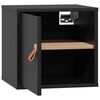 vidaXL Wall Cabinet Black 31.5x30x30 cm Solid Wood Pine