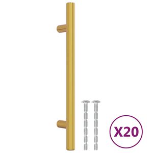 vidaXL Cabinet Handles 20 pcs Gold 128 mm Stainless Steel