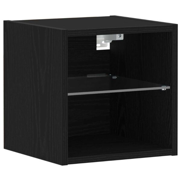 vidaXL TV Cabinet Set Black 30 x 28.5 x 30 cm Engineered Wood