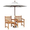 vidaXL Garden Outdoor Chairs 152 x 63 x 89 cm Solid Teak Wood