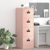 vidaXL File Cabinet 2 pcs Pink 44 x 50 x 139 cm Cold-Rolled Steel