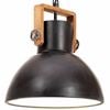 vidaXL Industrial Hanging Lamp 25 W Black Round 30 cm E27