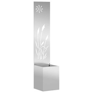 vidaXL Garden Privacy Screen Silver 32 x 32 x 150 cm Galvanised steel