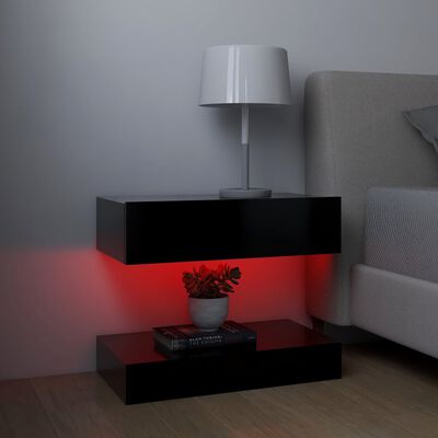 vidaXL Bedside Cabinets 2 pcs Black 60x35 cm Engineered Wood