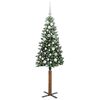 vidaXL Slim Christmas Tree with 150 LEDs Green and White 150 cm