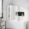 Shower Bath Screen Wall 117 x 120 cm 3 Panels Foldable