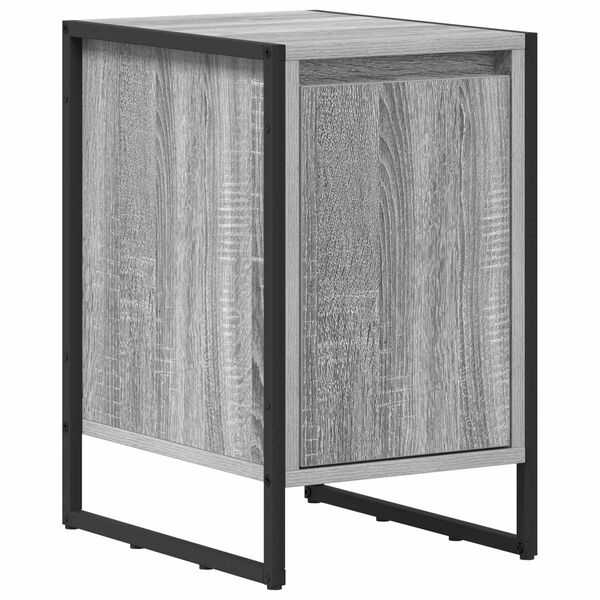 vidaXL Bedside Table Grey Sonoma 39.5 x 30 x 50 cm Engineered Wood